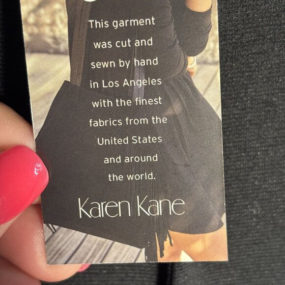 Karen Kane Womens Black Faux Leather Open Front Jacket With Ruched Sleeves One S - Picture 15 of 16